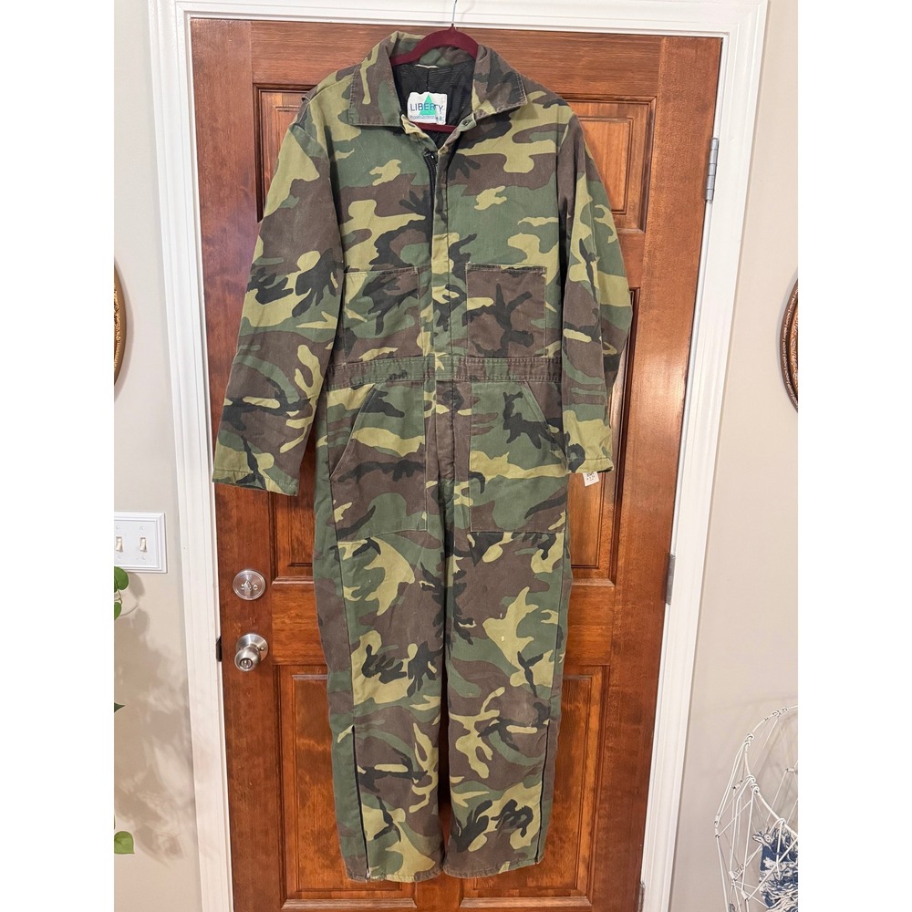 Liberty Rugged Outdoor Gear Mens Camo Quilted Lined Coveralls Woodland Hunting